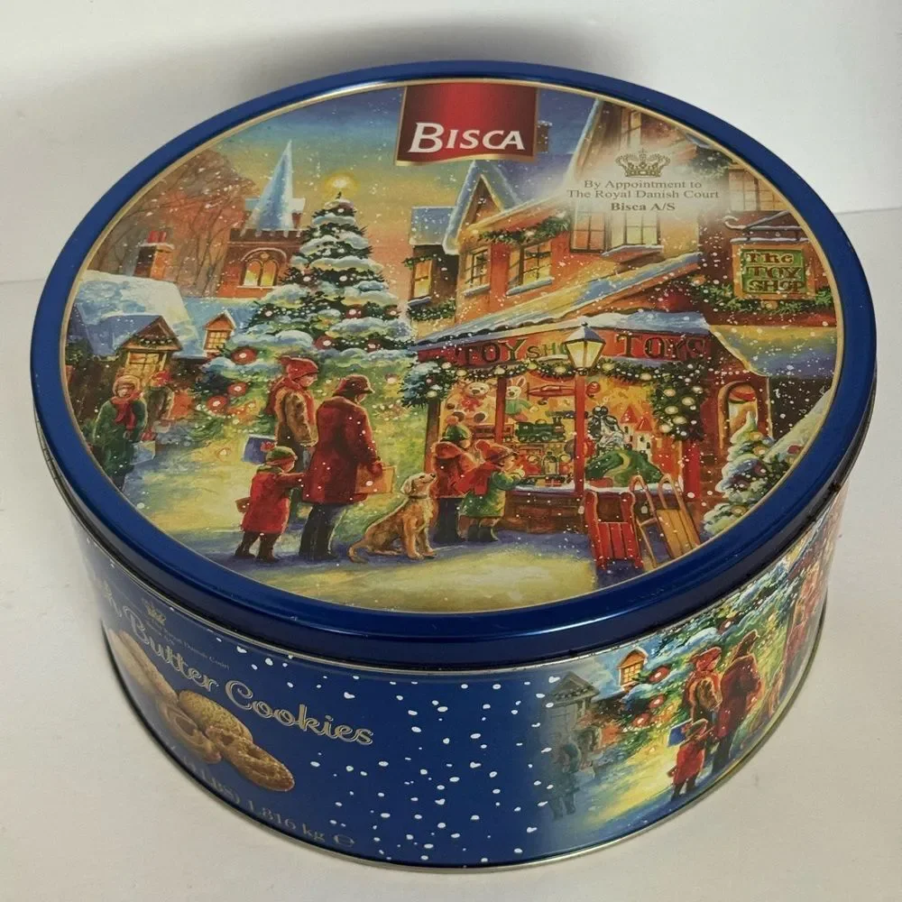 Bisca Christmas Danish Butter Cookies Tin EMPTY